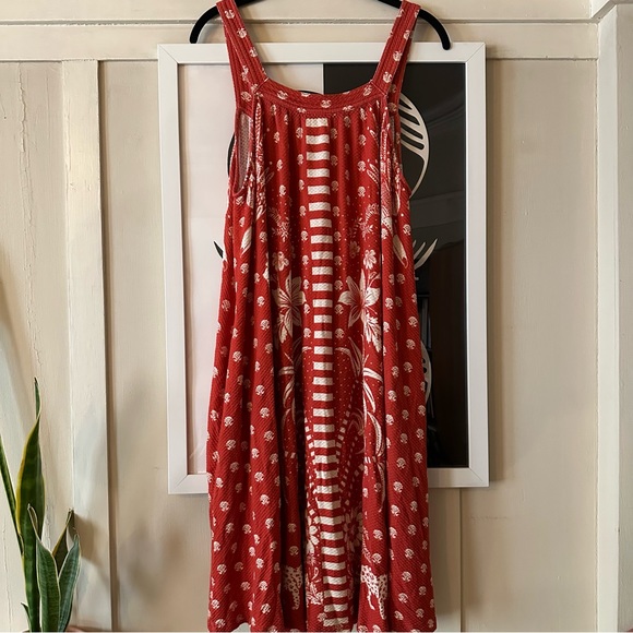 Farm Rio Red and White Print Knit Dress size L - Picture 8 of 10